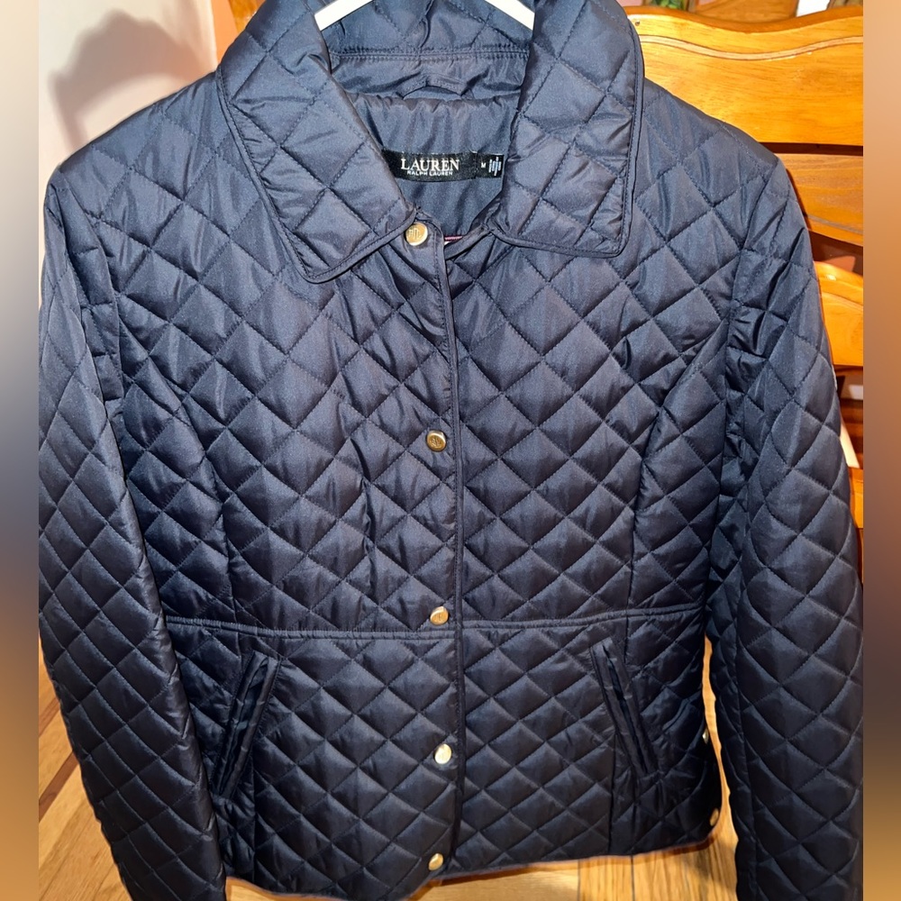 Ralph Lauren Medium jacket. Color Navy blue in like new condition.